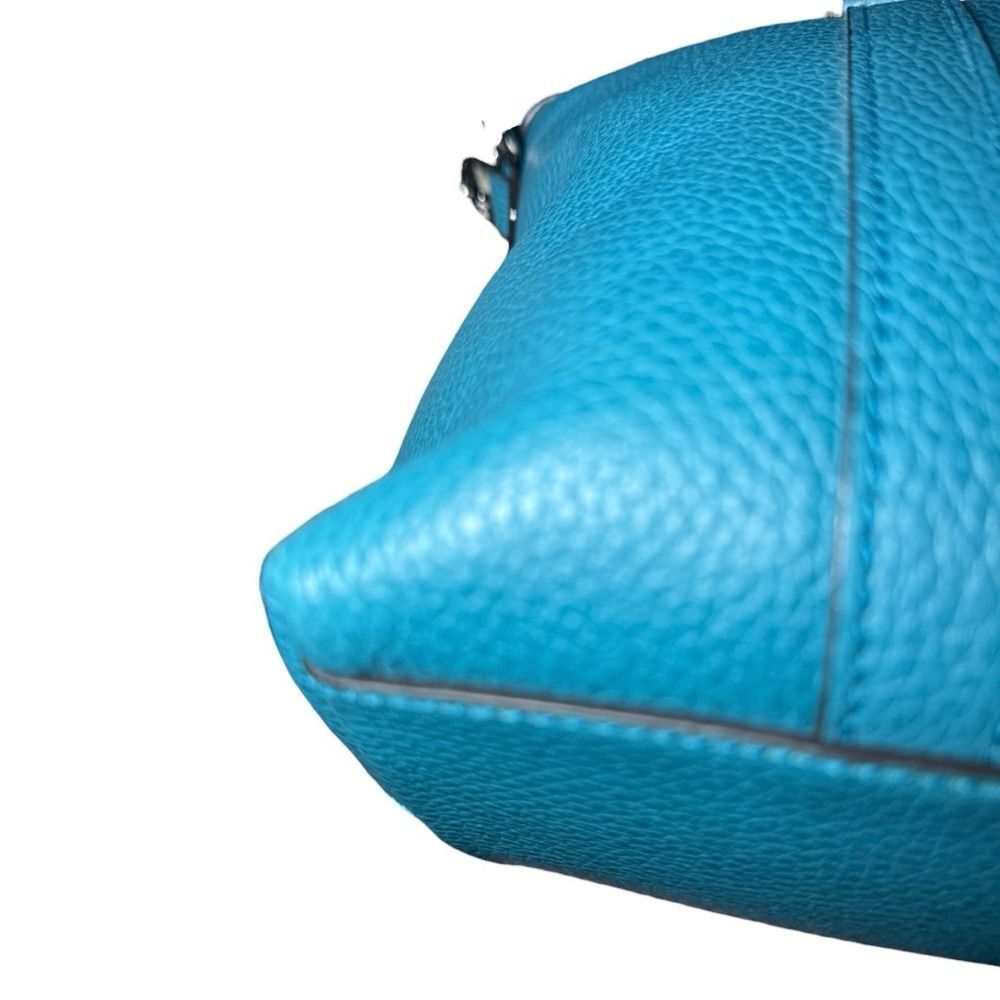 Gucci Turquoise Blue Leather 2way Convertible Interlocking GG Dome Bowler Bag Ex - Picture 8 of 16